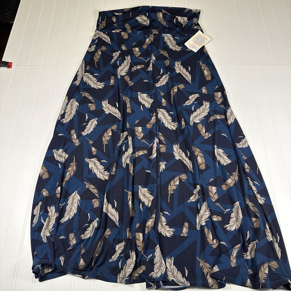 LuLaRoe Skirt NWT Feather Colorful Skirt Sz XL